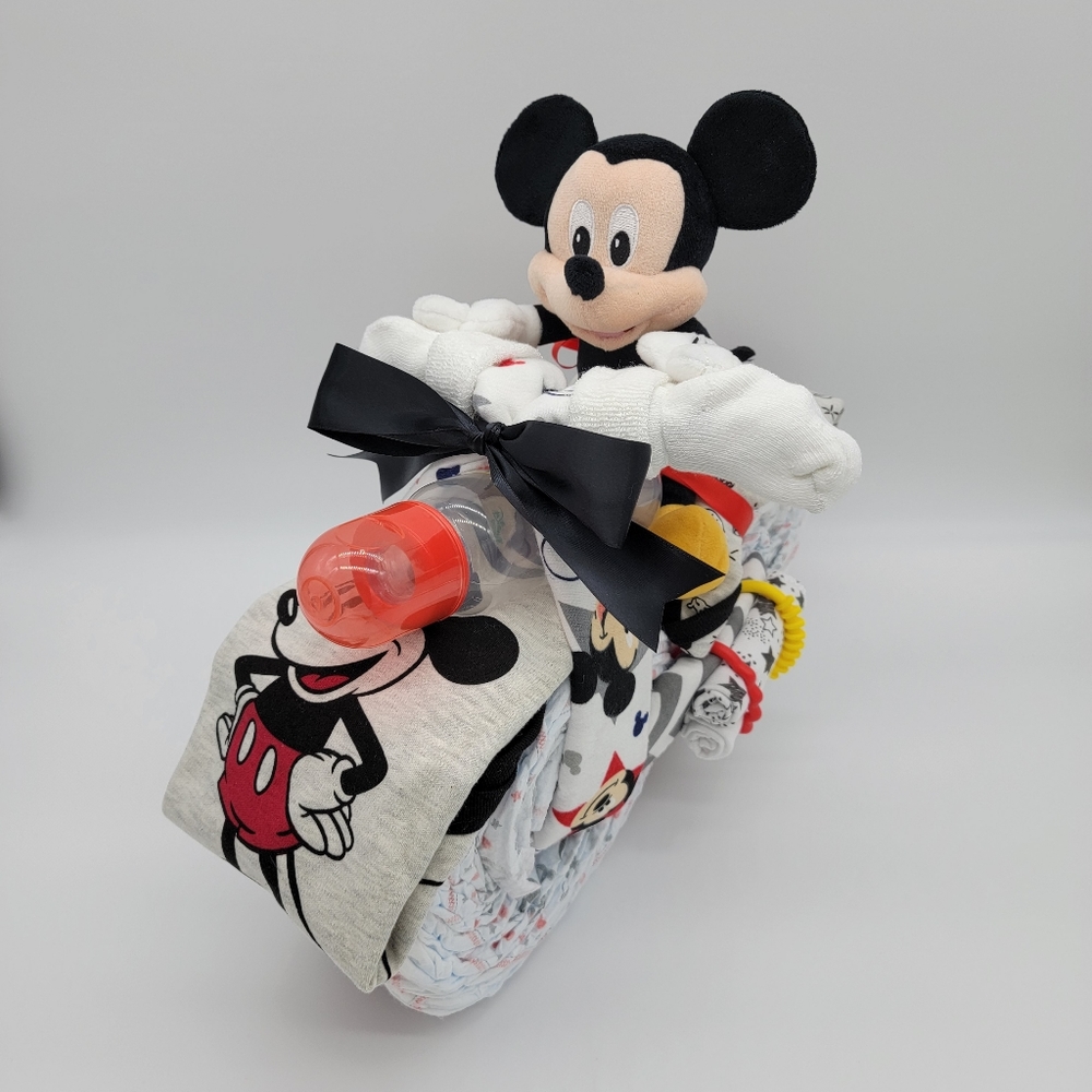 Mickey Mouse Motorcycle Diaper Cake